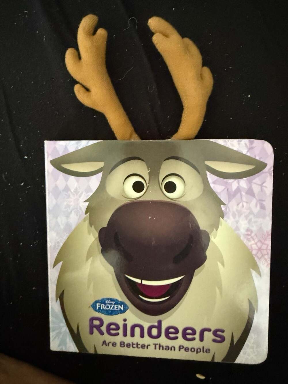 Disney Frozen: Reindeers Are Better Than People Board Book with‎ Plush Antlers